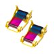 thumbnail image 1 of Cinta de impresora Zebra iSeries YMCKO 560 impresiones, paquete de 2, 1 of 2