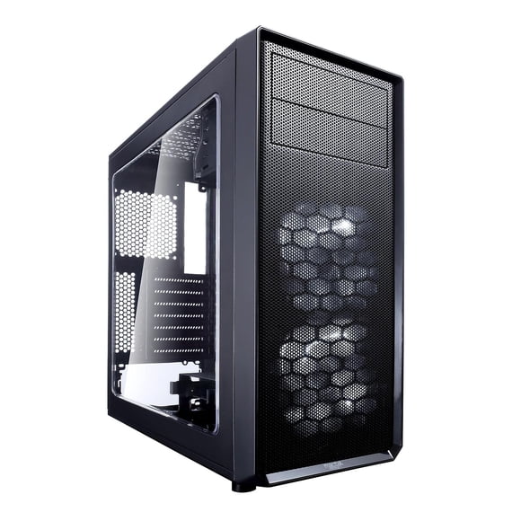 Funda para ordenador Focus G ATX de diseño fractal con 2 ventiladores, color negro