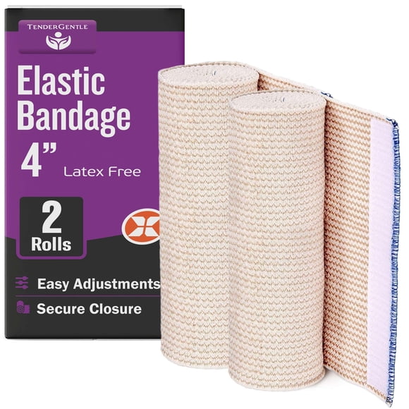 Venda elástica TenderGentle de 4 cm con cierre autoadherente (x2)