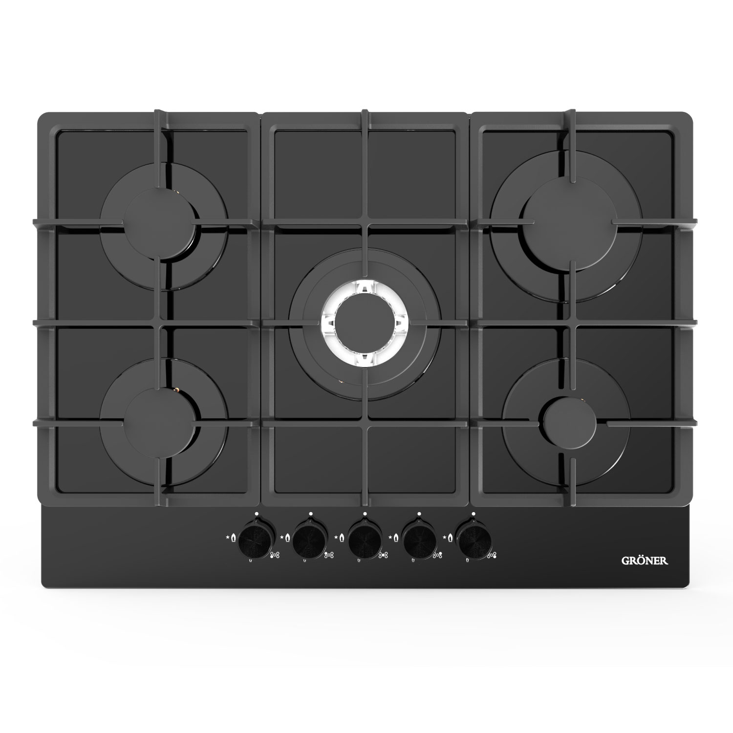 Groner - Encimera A Gas Vitro 5Ql