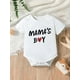 thumbnail image 3 of Baby Boys Casual "MAMA'S BOY" Romper, Short Sleeve Crew Neck Bodysuit For Summer, 3 of 5