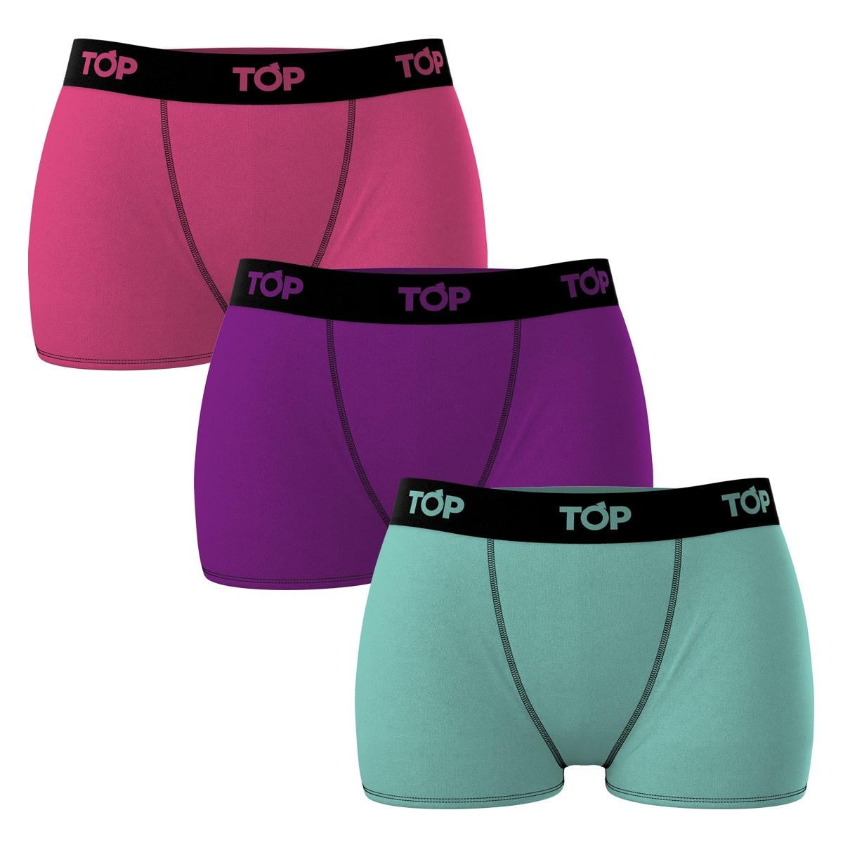 Top - Bóxer Corto Mujer Modal Pack 3 C1
