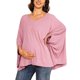thumbnail image 1 of INSPIRE CHIC Top de Maternidad Casual Cuello en V Blusa de Manga Murciélago para Uso Cómodo L Rosa, 1 of 6