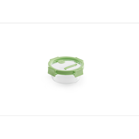 Lekue - Recipiente Hermético 100% De Vidrio 650 Ml Rojoondo