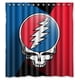 thumbnail image 1 of Cortina de ducha de la banda de rock Grateful Dead, juego de cortina de baño con ganchos, tamaño 66 x 72 pulgadas, 1 of 3