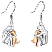 Vousez - Aros Pendientes Mujer Perro Plata 925