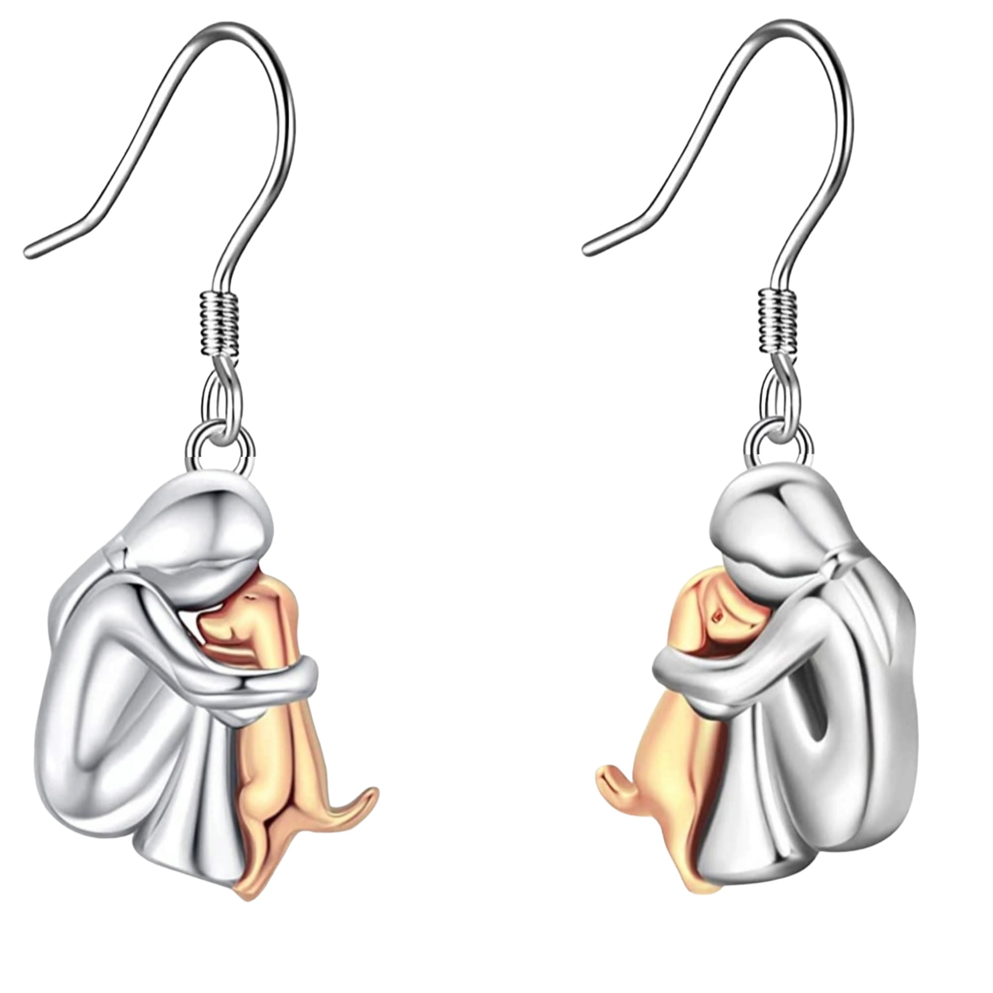 Vousez - Aros Pendientes Mujer Perro Plata 925