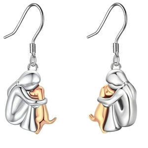 Vousez - Aros Pendientes Mujer Perro Plata 925