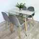 thumbnail image 1 of Comedor Minimalista | Mesa Vidrio 120x80 + 4 Sillas Isy Gris, 1 of 3