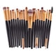 thumbnail image 4 of 20pcs / Set Pinceles de maquillaje profesional Pincel de base en polvo Negro dorado, 4 of 5