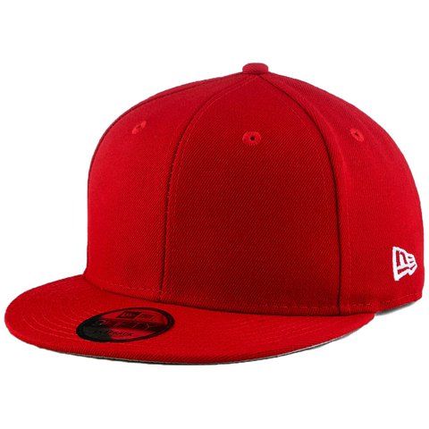 Gorra New Era Blank Custom 59Fifty Ajustada Con Pico Plano Rojo