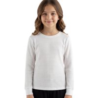 Camisetas Blancas Pack 2 Manga Larga Niña C1 Top