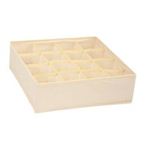 Magideal - Caja De Almacenamiento Para Ropa Interior Y Calcetines, Contenedor De Almacenamiento Para Baño, Versátil, Fácil De Limpiar, Organizador De Cajones Par Cuadrícula Beige 16