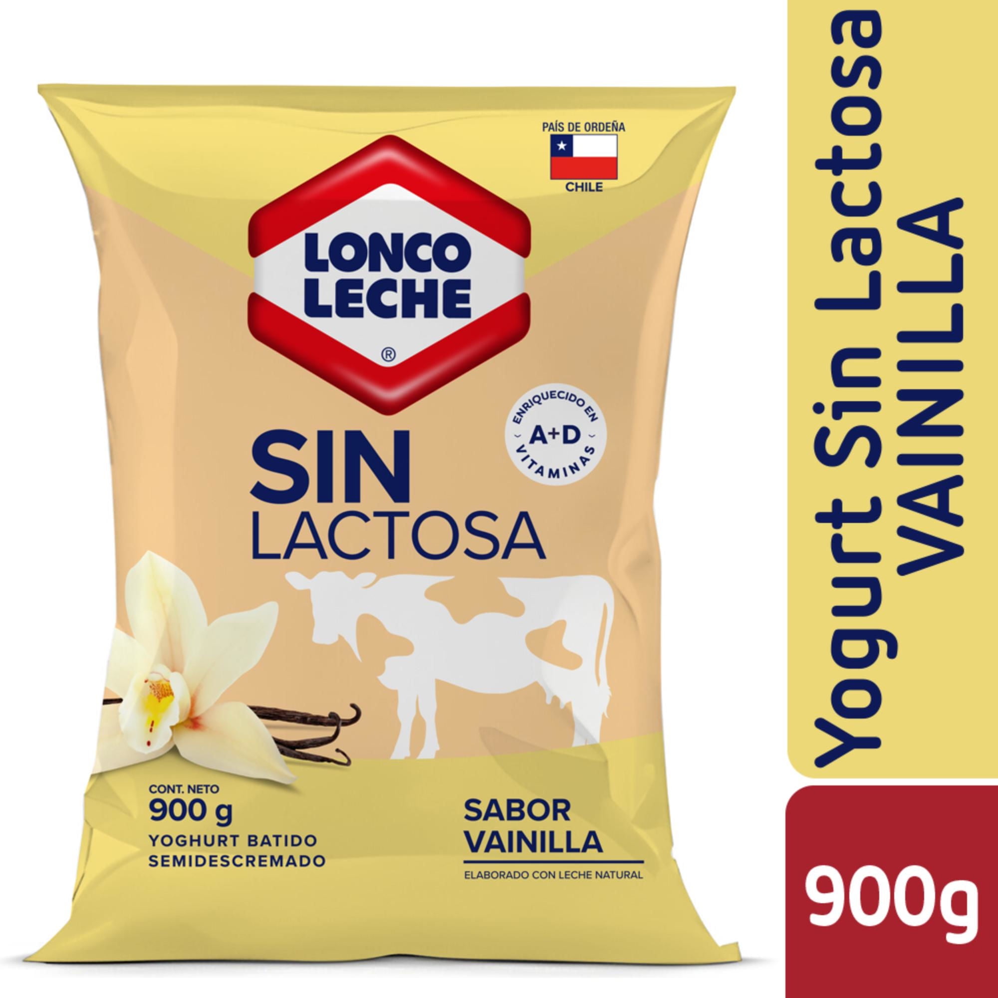 Bolsa De Yoghurt Sin Lactosa Vainilla 900 g Loncoleche