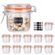 thumbnail image 1 of Frascos de vidrio Encheng de 200 ml con tapas herméticas, paquete de 12, 1 of 7