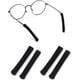 thumbnail image 1 of Funda de tela de algodón suave para sujetar las patillas de las gafas, antideslizante, elástica y cómoda, ideal para gafas de sol y de lectura (2 pares, color negro)., 1 of 6