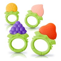 Genérico - Set 6 Mordedor Forma Frutas Silicona Estuche Bebes Lau