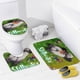 thumbnail image 4 of Stillwater-theme 4-Piece Shower Curtain Set with Rugs, Waterproof Bathroom Decor Set Includes Bath Mat, U-Shaped Rug, Toilet Lid Cover and Curtain with Hooks, 4 of 6