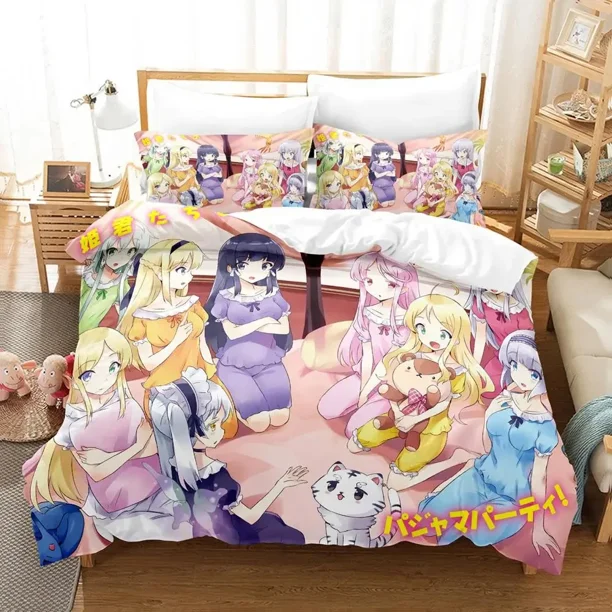 In Another World with My Smartphone Bedding Set Duvet Cover Bed Set Quilt Cover Pillowcase Comforter Boys Adult Bed Sheets