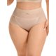 thumbnail image 1 of INSPIRE CHIC Ropa interior femenina de cintura alta, bragas de encaje de malla suaves, talla grande 2XL albaricoque, 1 of 4