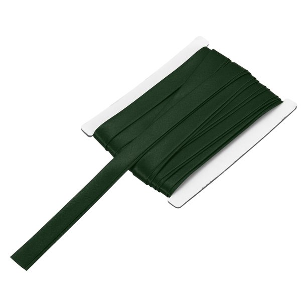Cinta al bies de doble pliegue Uxcell para coser 5/8 pulgadas x 6 yardas Cinta de unión continua pre-plegada de satén para manualidades de bricolaje, verde oscuro