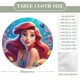 thumbnail image 2 of Mantel Ajustado Redondo La Sirenita Princesa Ariel Desmarcar 120 cm, 2 of 6
