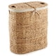 thumbnail image 4 of Cesto de ropa Casafield ovalado de 2 secciones con forma de jacinto de agua, 4 of 7