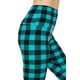 thumbnail image 4 of Saronite Leggings de Yoga de Cintura Alta con Estampado de Cuadros Azules y Negros, de 5 Pulgadas de Largo y Largo Completo (para Mujer), 4 of 5