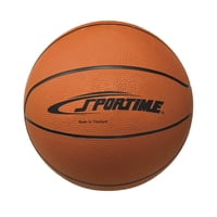 Baloncesto Sportime Junior, Goma, Color Canela, 27 Cm De Diámetro