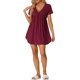 thumbnail image 1 of INSPIRE CHIC Camisón de Mujer Pijamas de Dormir Escote en V Profundo Camiseta de Noche Batas de Estar XL Rojo, 1 of 5