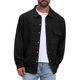 thumbnail image 5 of Chaqueta de Camisa de Punto Jacquard con Bolsillo en el Pecho de Botones para Hombre INSPIRE CHIC Vintage Casual M Negro, 5 of 6