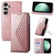 thumbnail image 4 of Funda Flip FOXDOCK para Samsung Galaxy S24 FE , Estilo Billetera con Diseño Rombo, Correa de Mano y Soporte, Uso Diario, 4 of 6