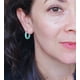 thumbnail image 3 of Argollas Hoop Medianas Chapados En Oro 18k Verde Menta, 3 of 3