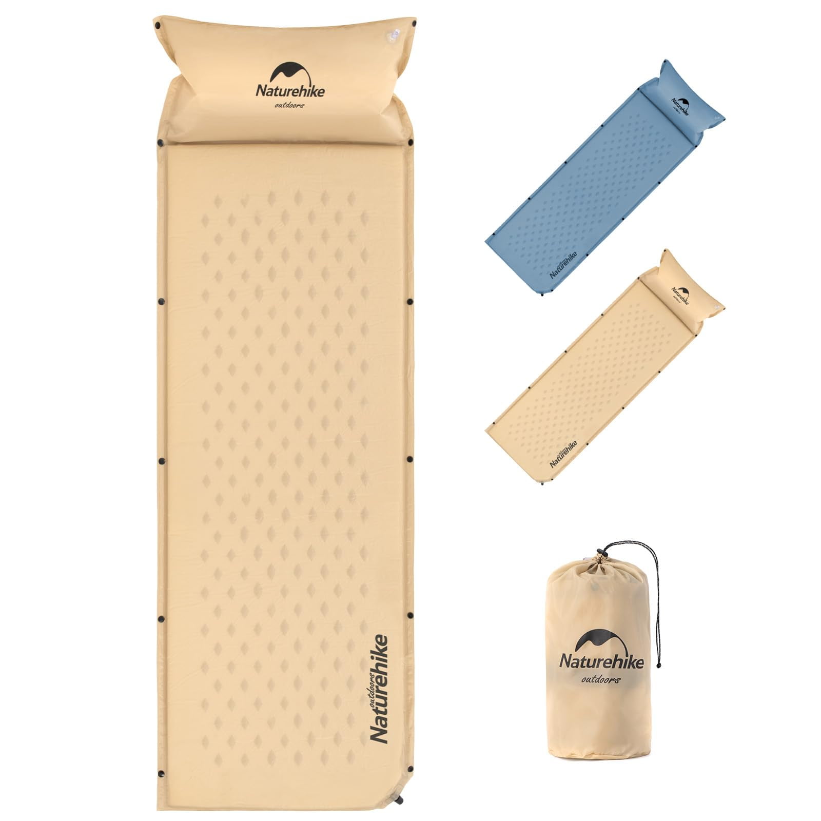 Colchoneta Autoinflable De Espuma Viscoelástica Naturehike Amarilla