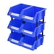 thumbnail image 5 of 6 X Mini contenedores de piezas Organizador de garaje Almacenamiento de tornillos con 4 columnas de conexión Hardware Caja de herramientas Contenedore Azul, 5 of 5