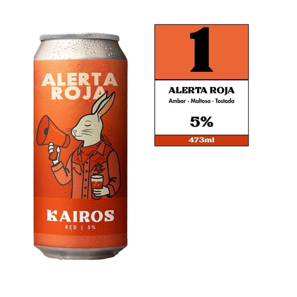 Cerveza Lata Roja, 473 ml