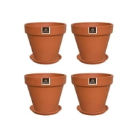 Pottery - Set De 4 Maceta Kony 11Cm Terracota Y Sus Platos