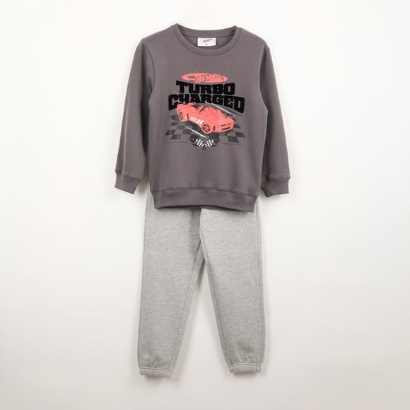 Conjunto Buzo Niño Turbo Charged Gris Hot Wheels