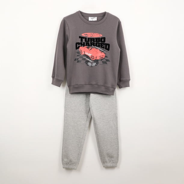 Conjunto Buzo Niño Turbo Charged Gris Hot Wheels