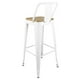 thumbnail image 5 of Pack 4 Taburetes Pisos Metal Tolix asiento madera con respaldo LF5-03HBW - blanco, 5 of 7