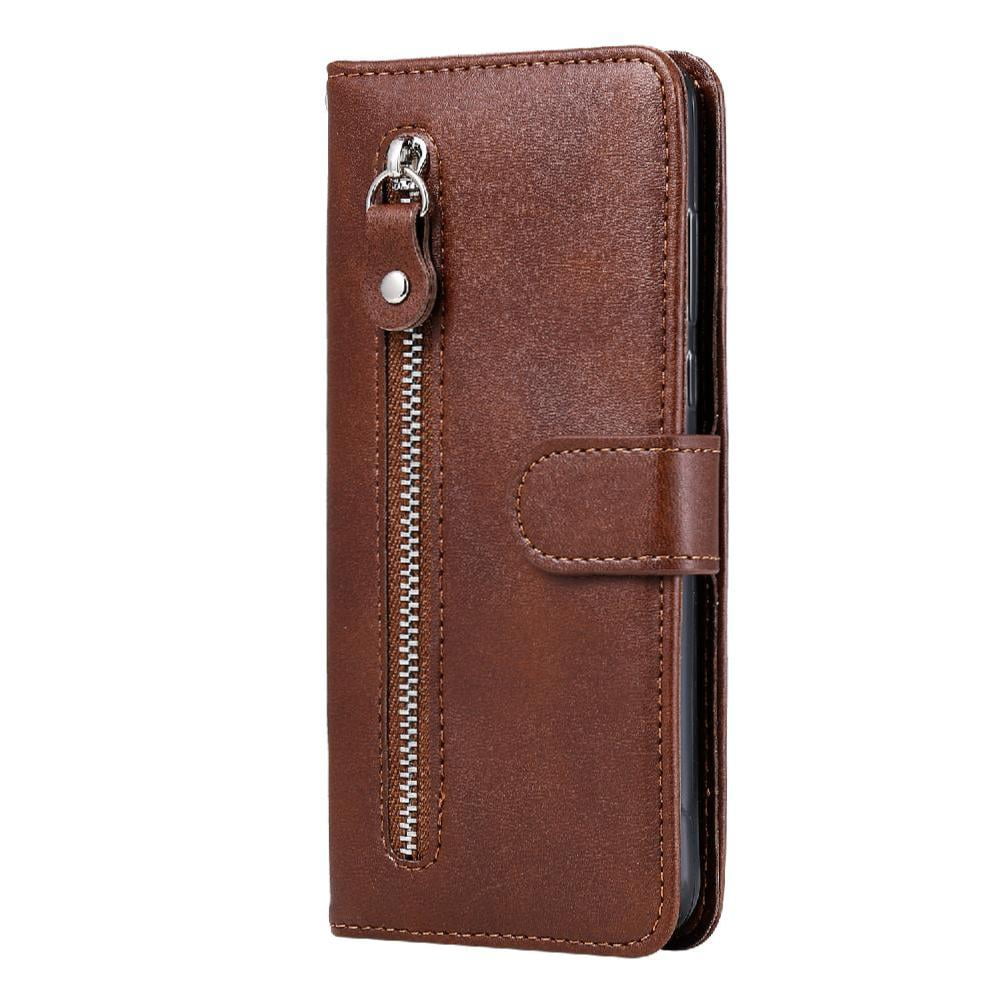 Gangxun - Funda Con Cremallera Para Xiaomi Redmi Note 9 Pro/pro Max, Carcasa Cartera De Cuero Pu Con Soporte Y Tarjetero