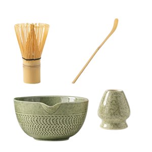 Bothyi - Juego De Matcha Para Amantes Del Té Herramientas Para La Ceremonia Del Té Batidor Y Soporte Para Matcha Chino Verde