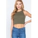 thumbnail image 1 of Saronite Top Corto Básico de Tirantes con Cuello Halter, Verde Oliva (para Mujer), 1 of 4