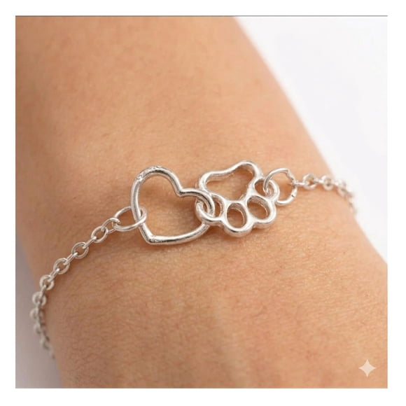 Pulcera fantasia corazon patita silver