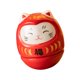 thumbnail image 4 of Porcelana Fortuna Cat Daruma Tumbler Craft Housewarming Regalo 1.4x1.4x1.5 Pulgadas Rojo, 4 of 5