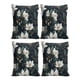 thumbnail image 1 of Pack De 4 Fundas De Cojin Floreadas 45x45 Negro, 1 of 4