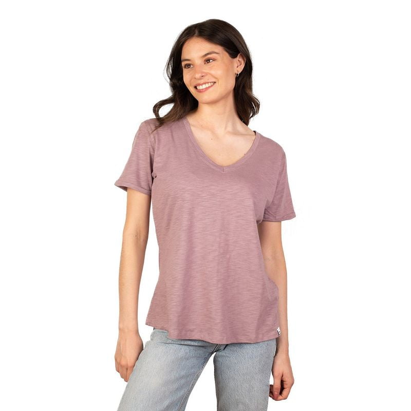 Polera Mujer Escote V Manga Corta Tara Lenga® Sustentable
