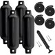 thumbnail image 1 of Boat Fender Turmaster, paquete de 4 unidades, 11,4 cm x 40,6 cm, inflables, color negro, 1 of 7