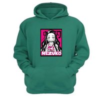 Genérico - Polerón Canguro Nezuko Verde Aguamarina Talla L Unisex