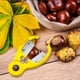 thumbnail image 5 of Pinzas para pelar castañas, pinza multifuncional para castañas, cortador de frutas de doble filo, ahorra esfuerzo, aptas para taro, patatas y castañas., 5 of 7